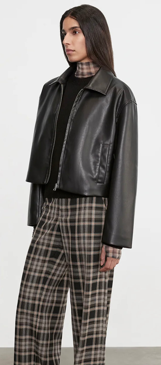 Leather Minimal Jacket
