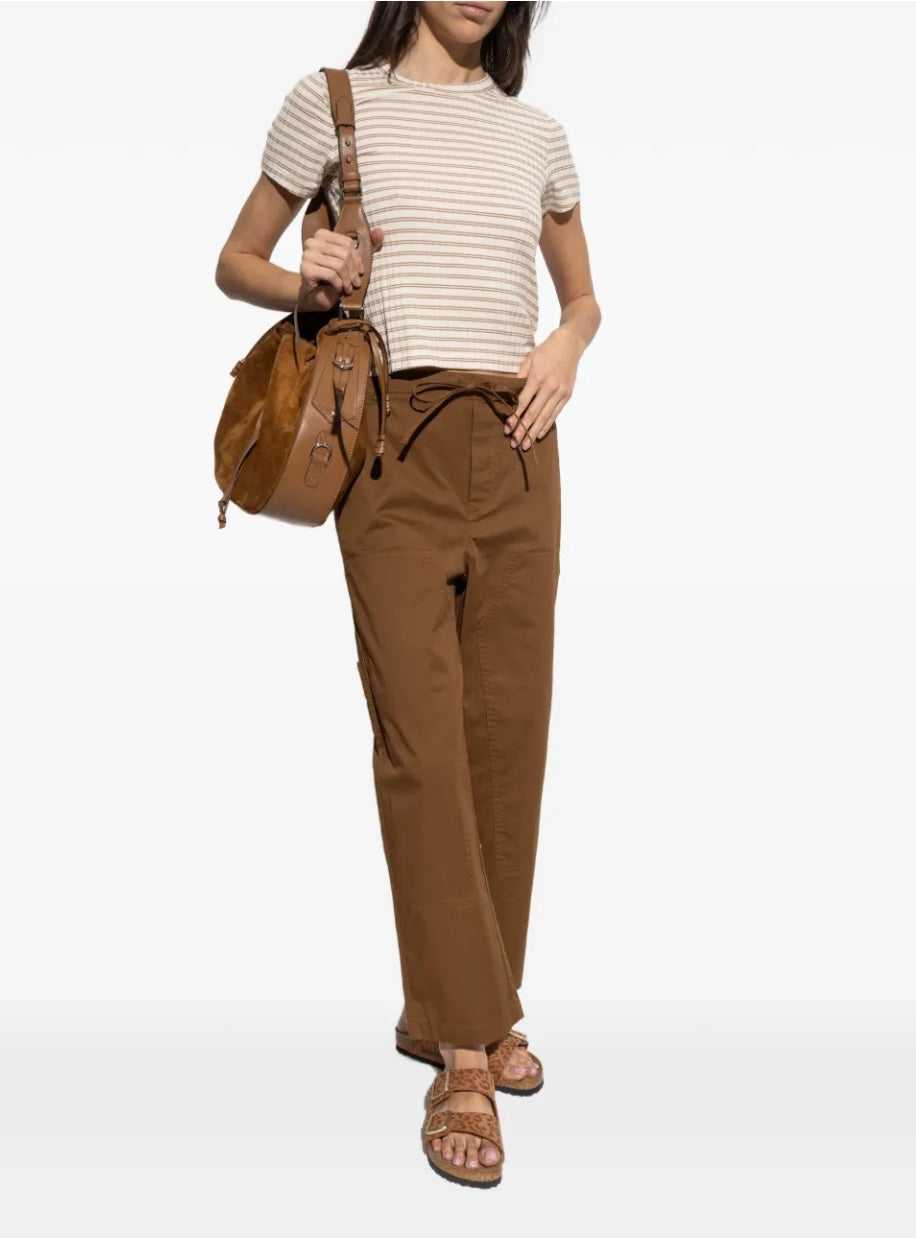 Ivory Multi Luca Stripe Rib Baby Tee