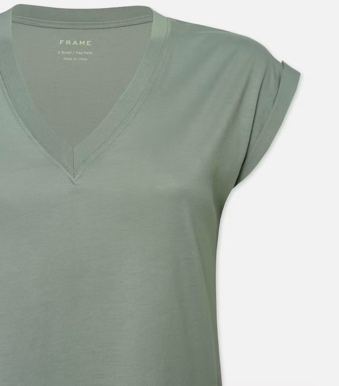 Frame-Easy V Neck Tee Sage