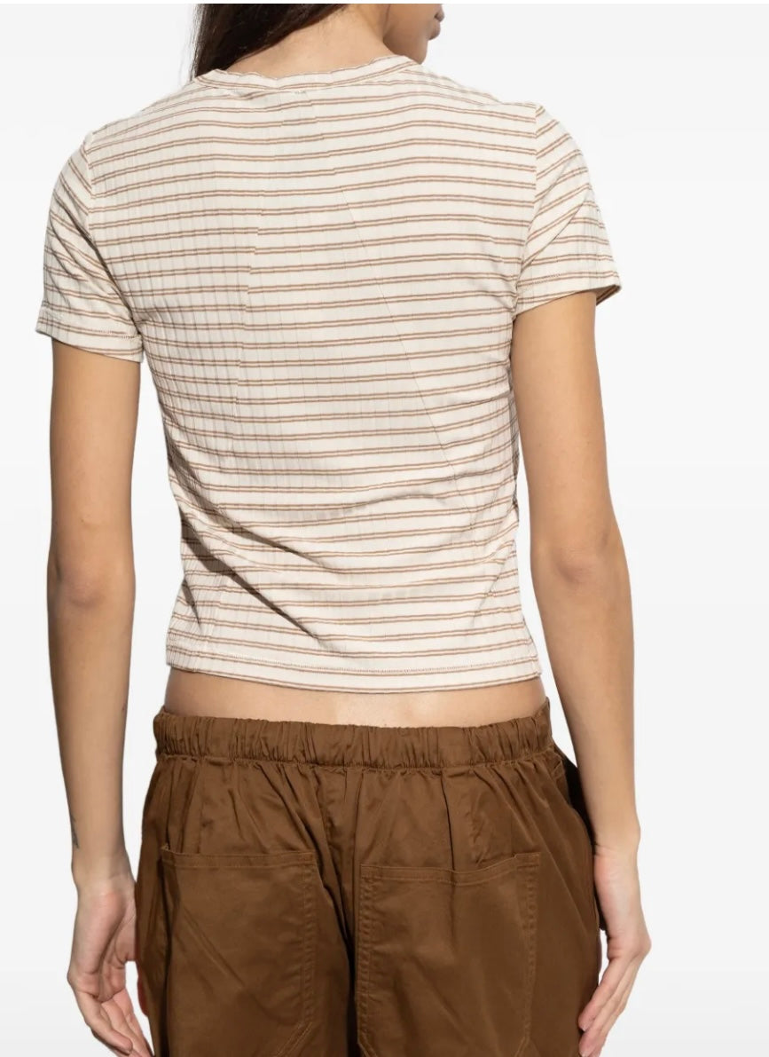 Ivory Multi Luca Stripe Rib Baby Tee