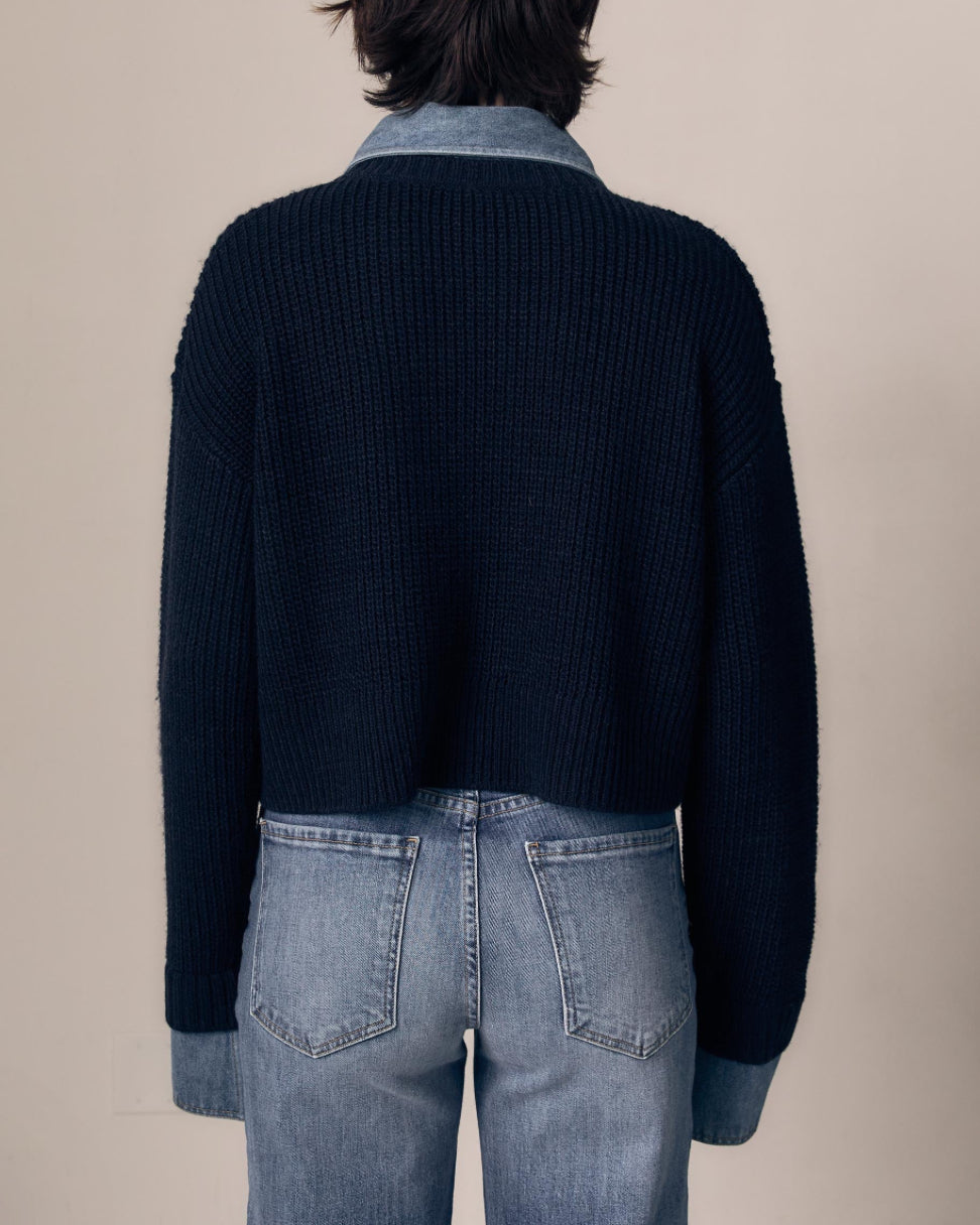 HARVEY SWEATER- NAVY/DENIM