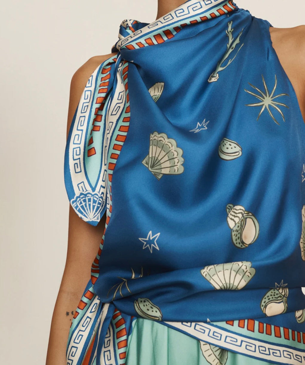 Alemais-SURREALIST SUMMER SCARF MIDI DRESS