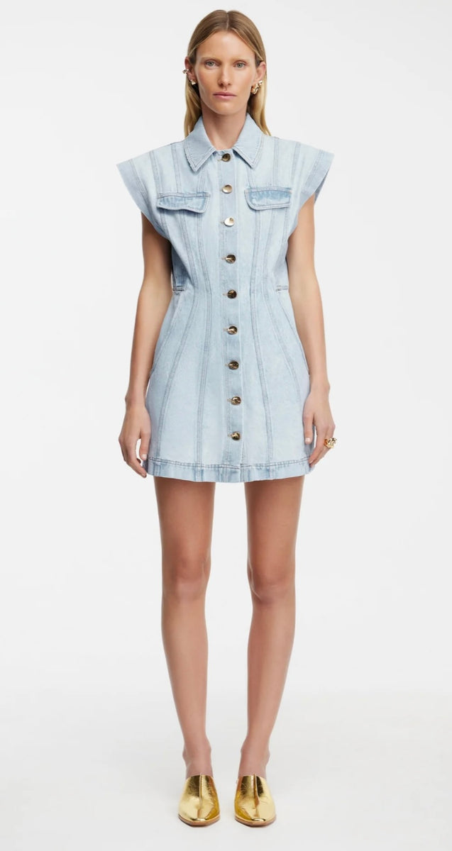 acler blue mini dress Acler - Eagleton Mini Dress