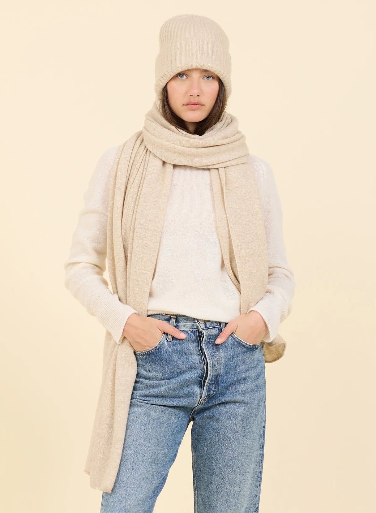 One Grey Day - Sloane cashmere travel scarf