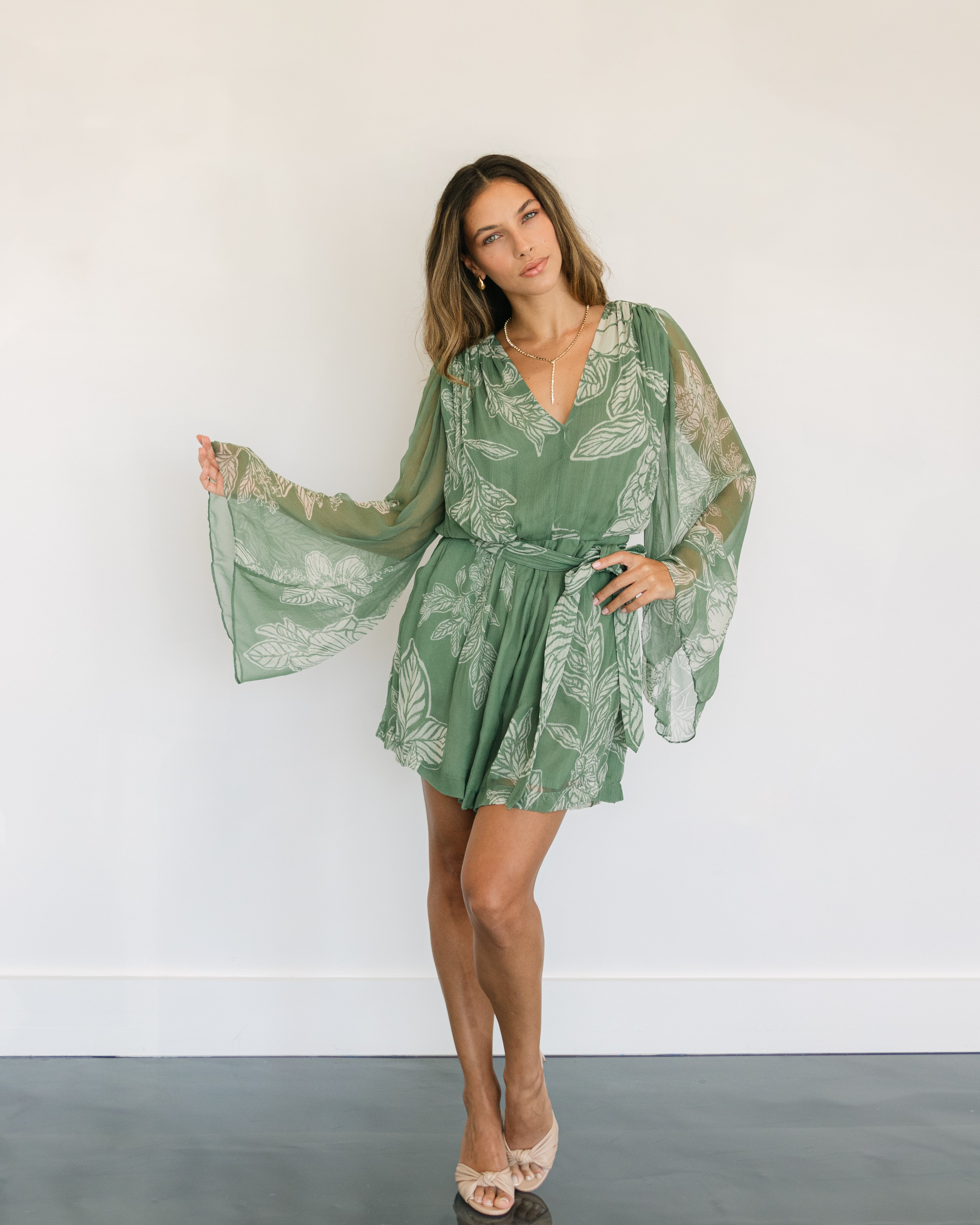 Hemant & Nandita-Dara Romper-Green