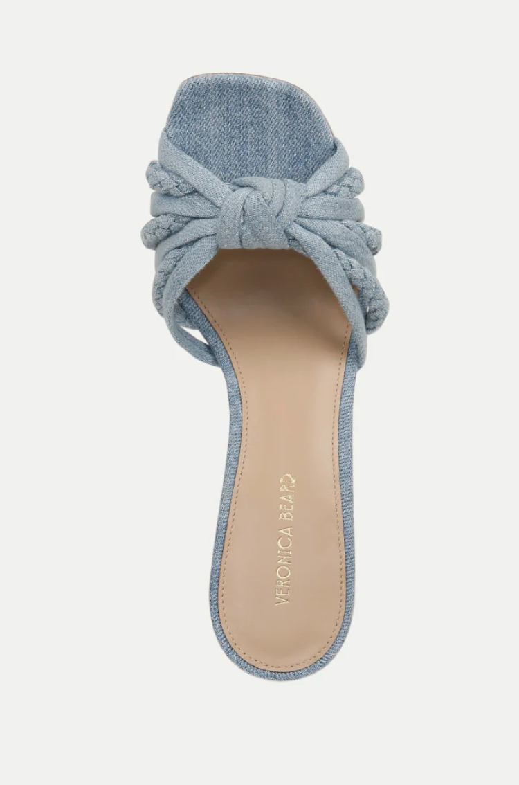 Veronica Beard-Misa Denim Knot-Front Sandal