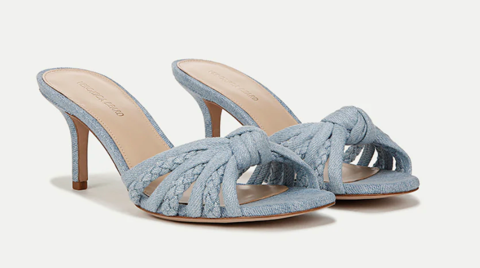 Veronica Beard-Misa Denim Knot-Front Sandal