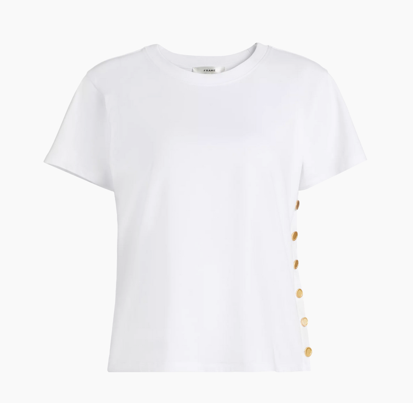 FRAME-SIDE DETAIL BUTTON TEE