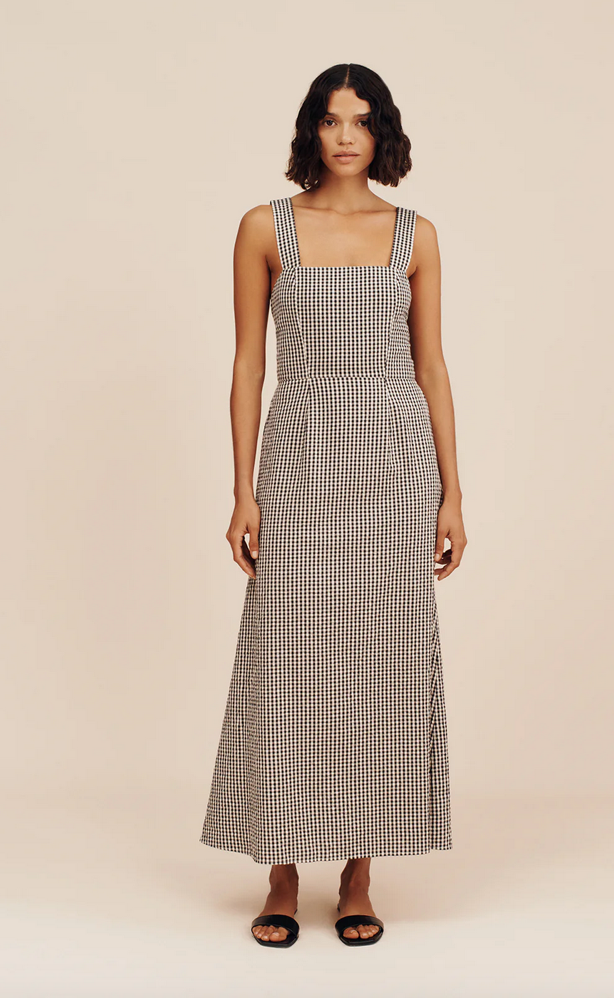 POSSE - Amelia Square Neck Dress - Gingham