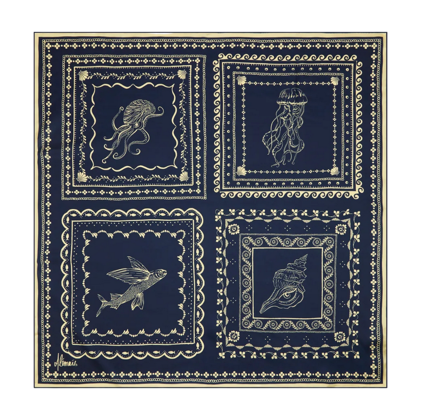 AlEMAIS-OCEANE SILK SCARF