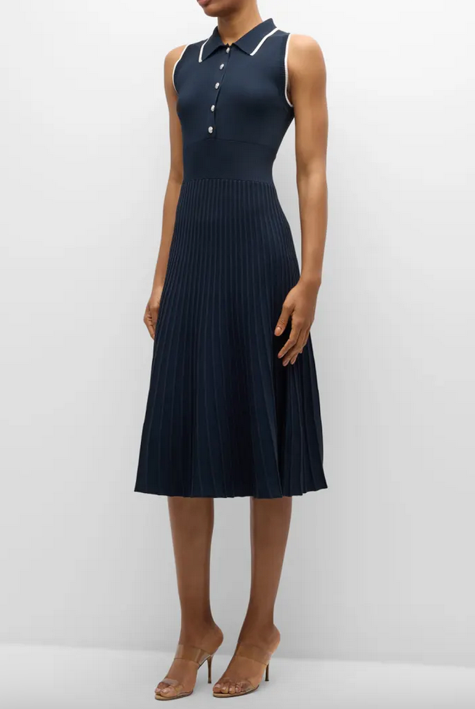 Veronica Beard-Meralda Dress- Navy